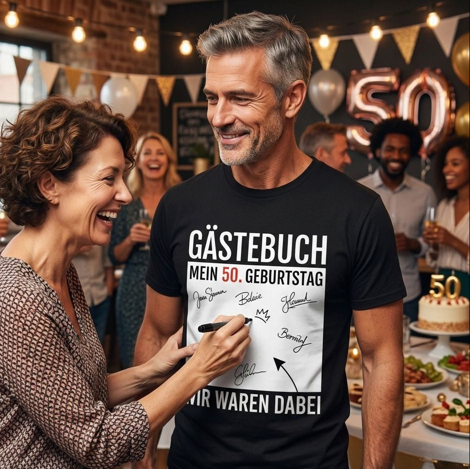 Personalisierte Gästebuch T-Shirt