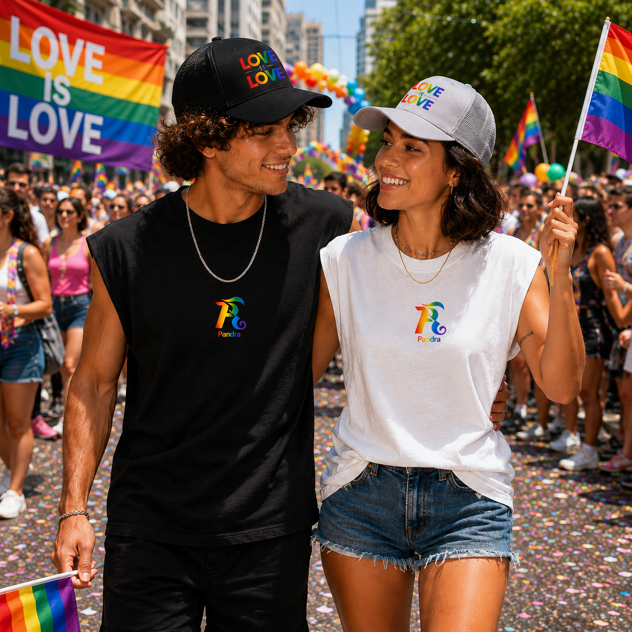 🌈 UNISEX Pride-Trucker Mesh Cap "LOVE IS LOVE"