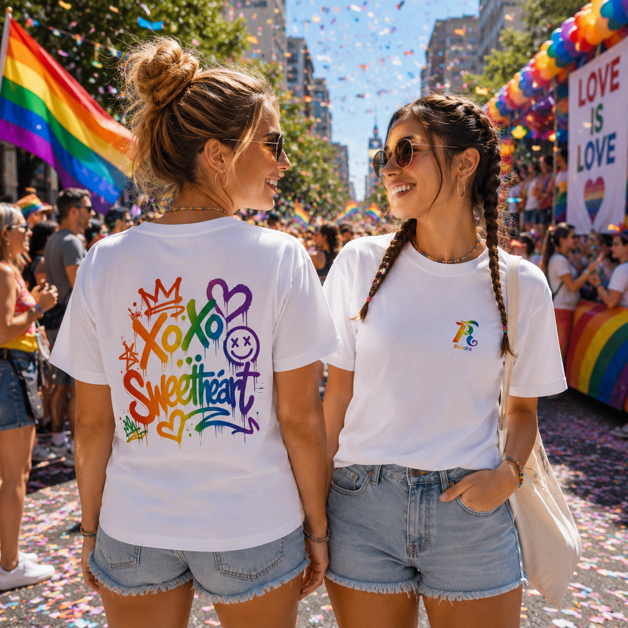 🌈 PRIDE EDITION Damen Shirt – „XOXO...SWEETHEART“