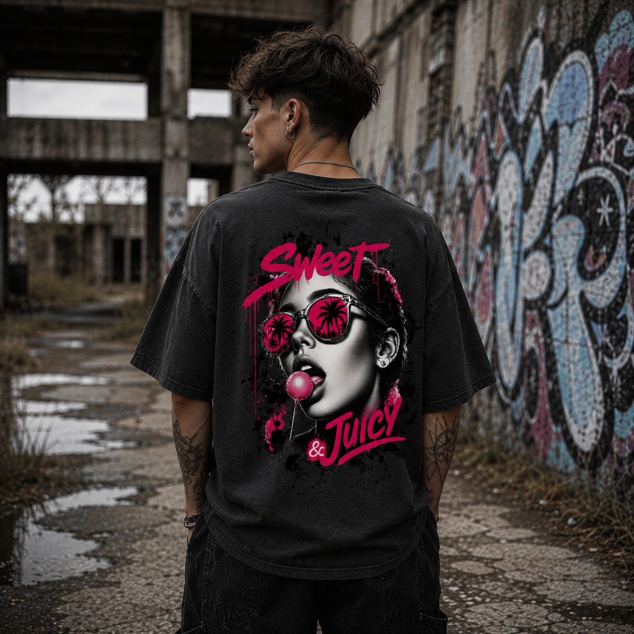 Unisex Premium Oversized Shirt – „Sweet & Juicy“