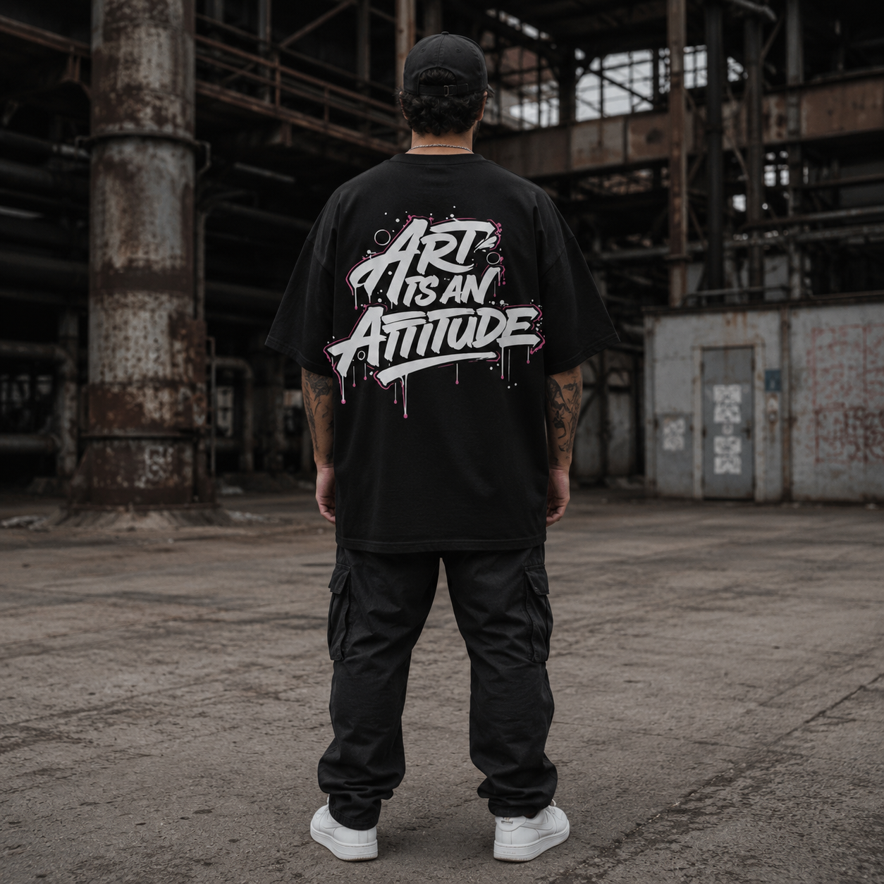 Unisex Premium Oversized Statement Shirt – „Art is an Attitude“