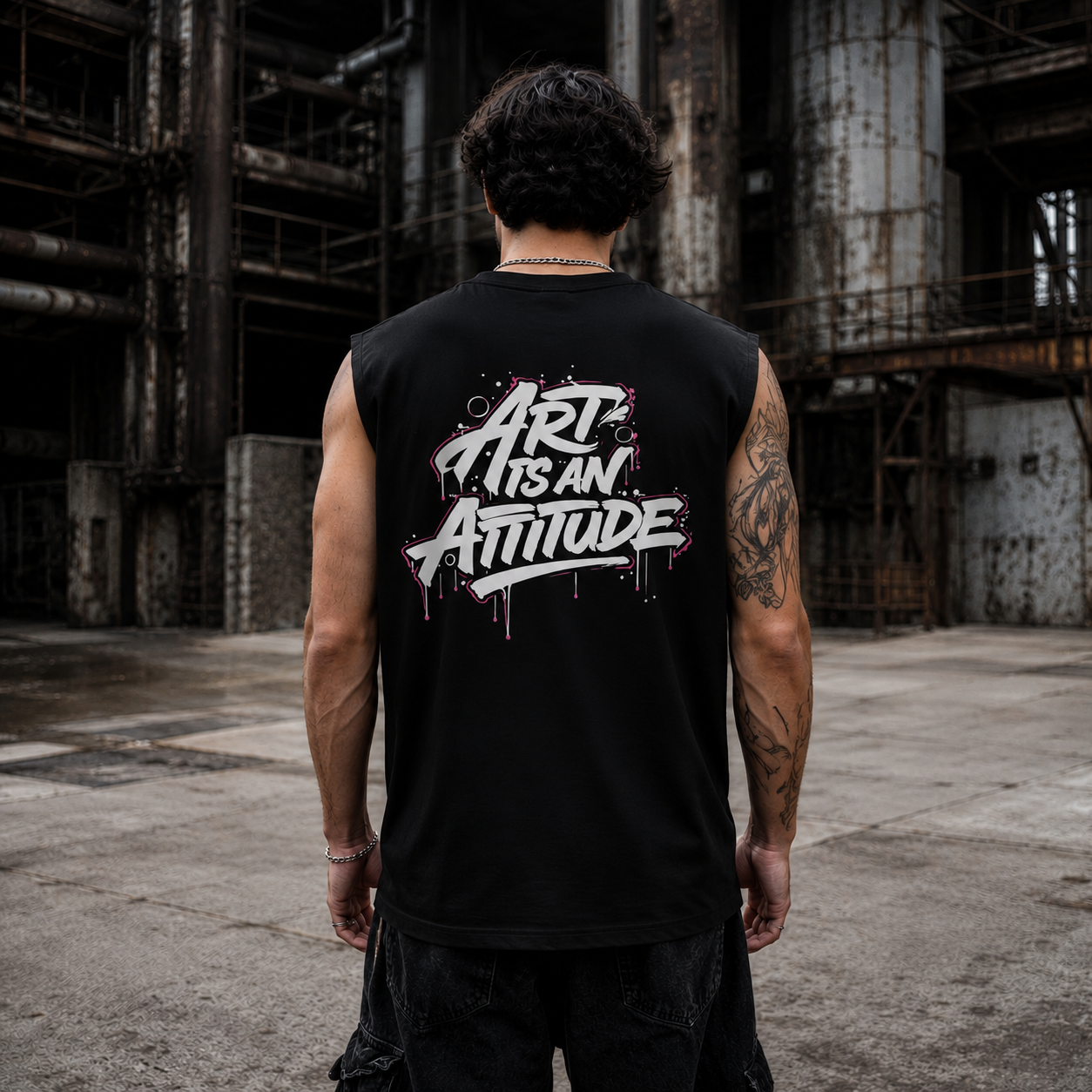 Unisex Oversized Statement Top „ART IS AN ATTITUDE“
