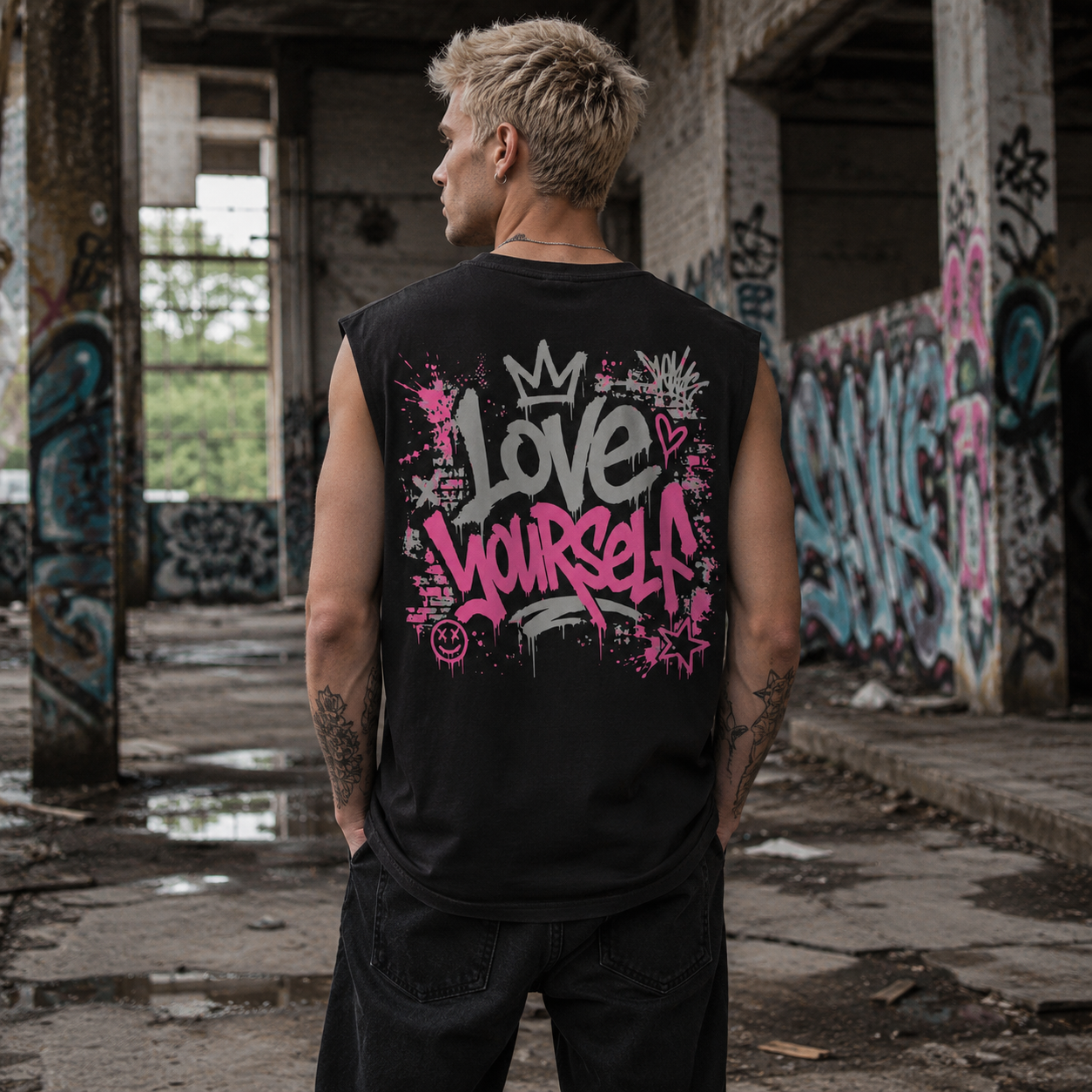 Unisex Oversized Statement Top „LOVE YOURSELF“