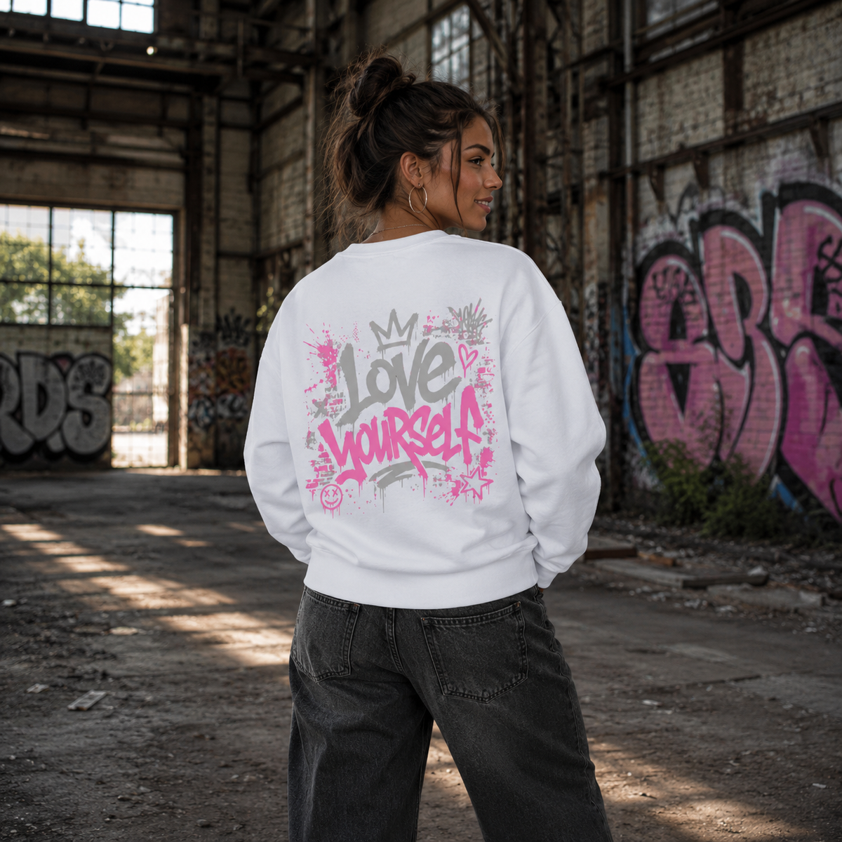 Unisex Premium Organic Statement Sweatshirt – „LOVE YOURSELF“