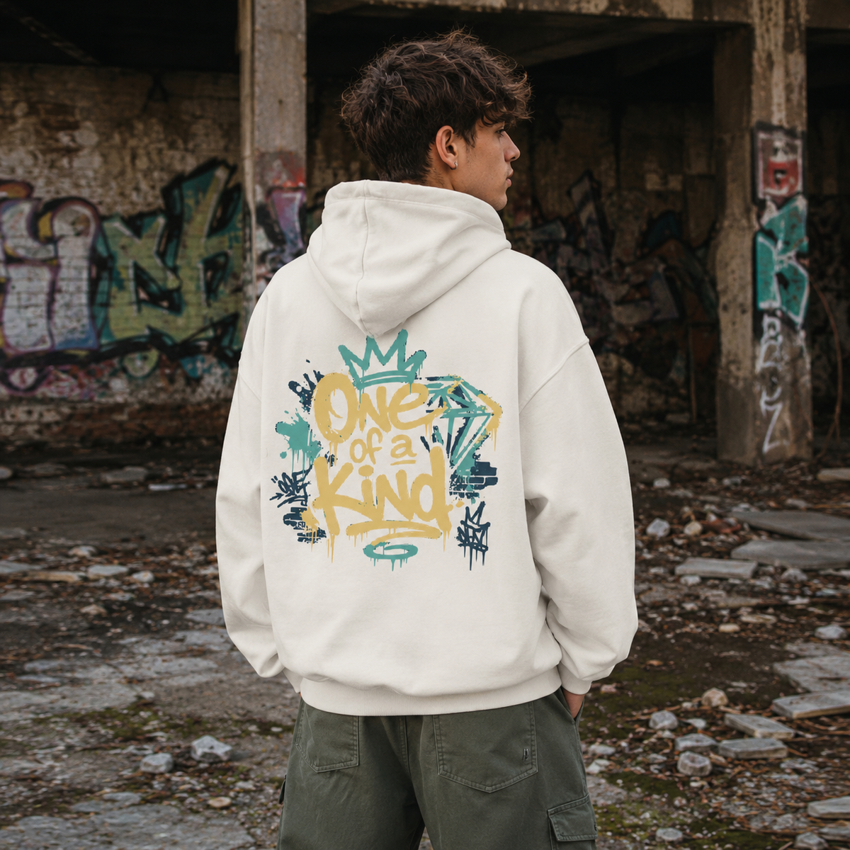 Unisex Premium Oversized Statement Hoodie – „ONE OF A KIND“