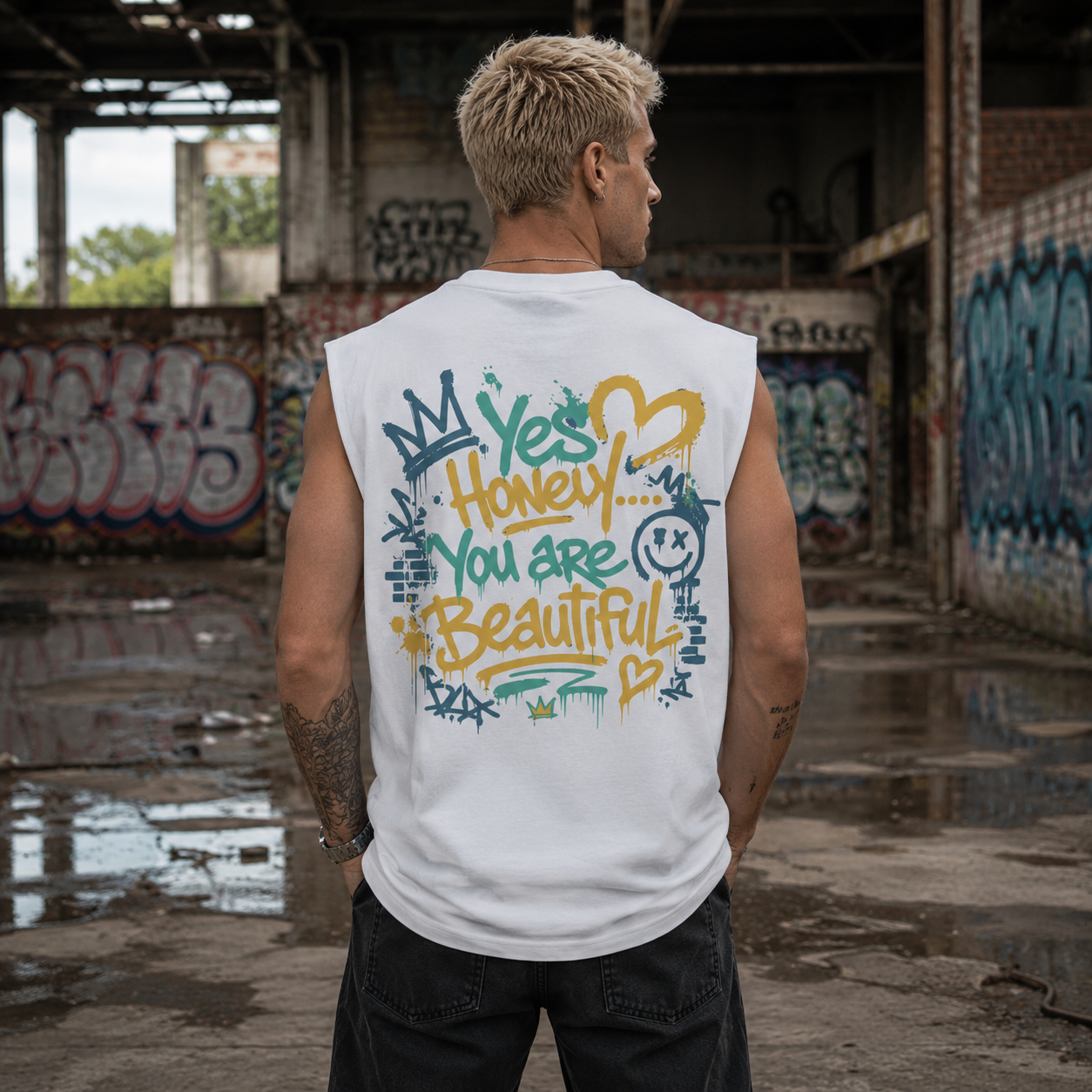 Unisex Oversized Statement TOP „YES HONEY...YOU ARE BEAUTIFUL“