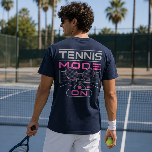 Herren Premium T-Shirt – „TENNIS MODE ON“-PINK