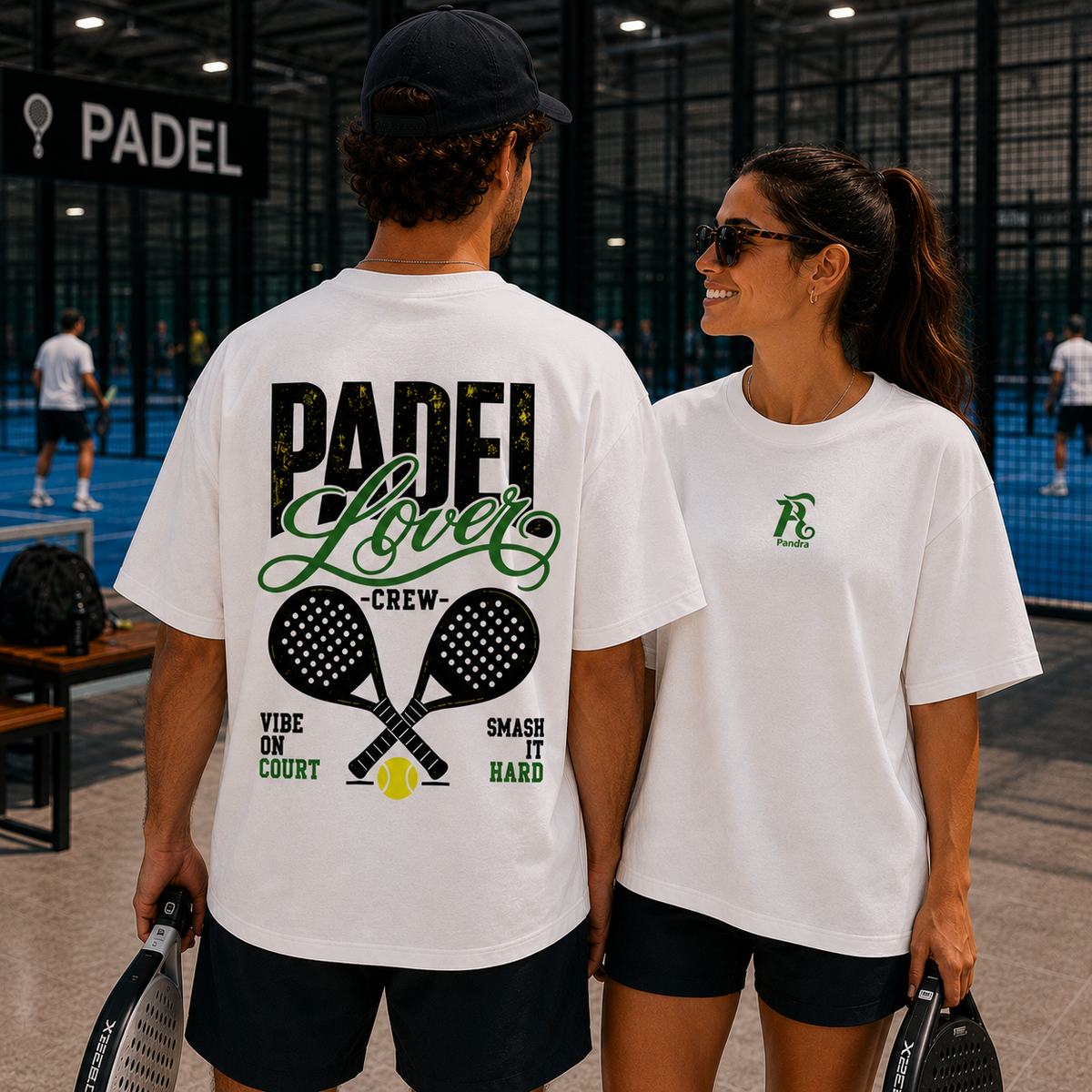 Unisex Premium Oversized Statement Shirt – „PADEL LOVER CREW"-Grün