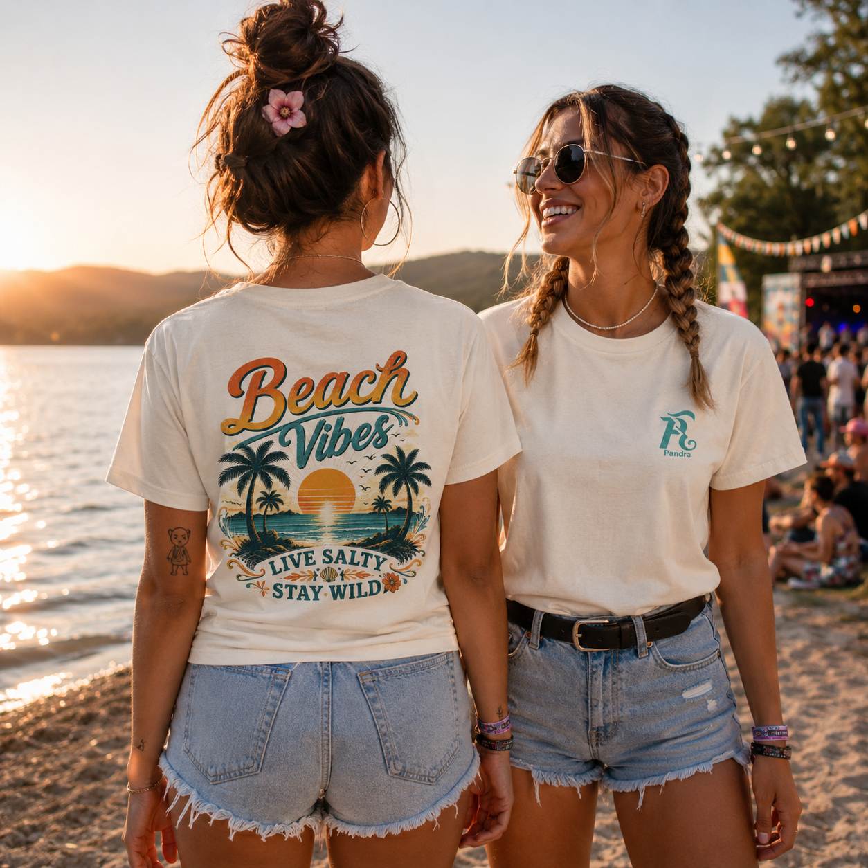 Premium Damen Shirt – „Beach Vibes“ Statement