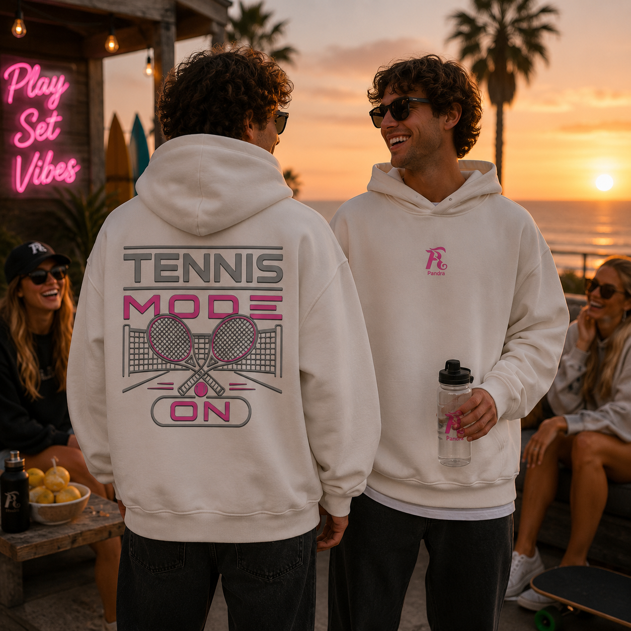 Unisex Premium Hoodie – „TENNIS MODE"-PINK