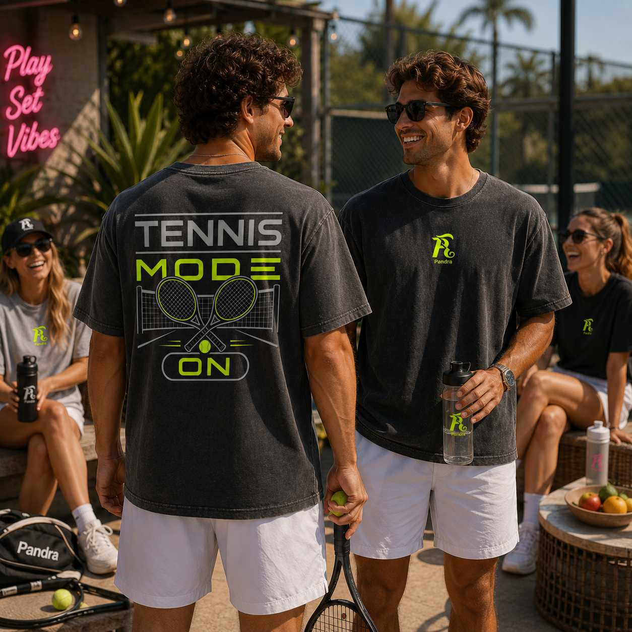 Unisex Premium Oversized Shirt – „TENNIS MODE ON“-NEONGELB