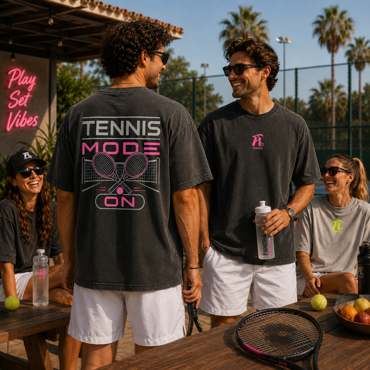 Unisex Premium Oversized Shirt – „TENNIS MODE ON“-PINK
