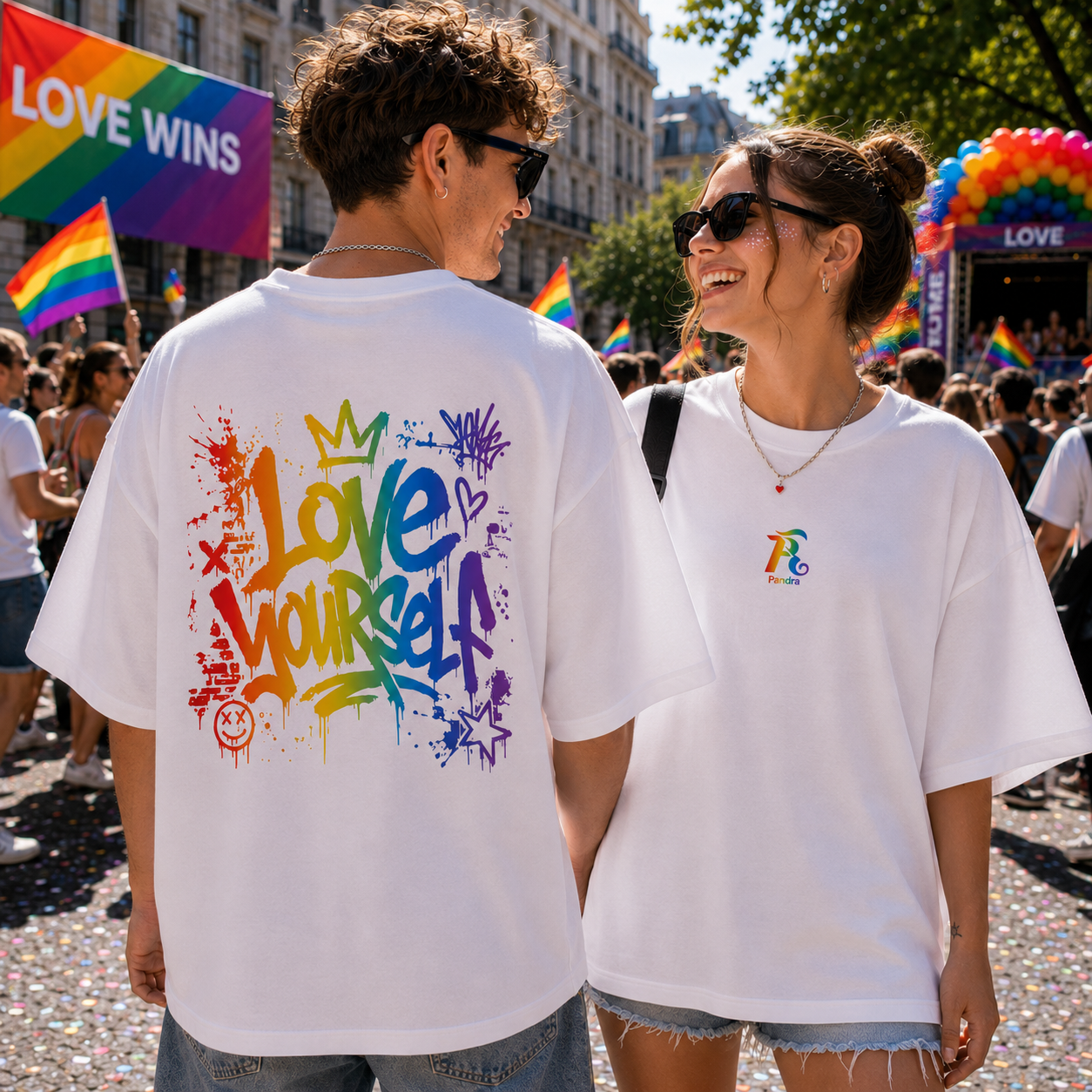 🌈 UNISEX PRIDE EDITION – „LOVE YOURSELF“ -Oversized Shirt