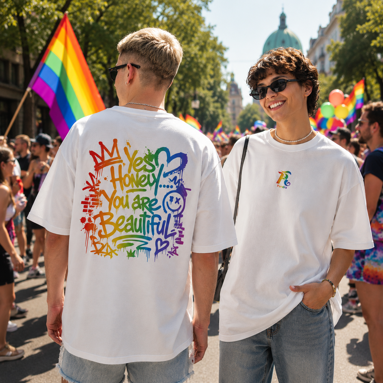 🌈 UNISEX PRIDE EDITION – „YES HONEY...YOU ARE BEAUTIFUL“ -Oversized Shirt