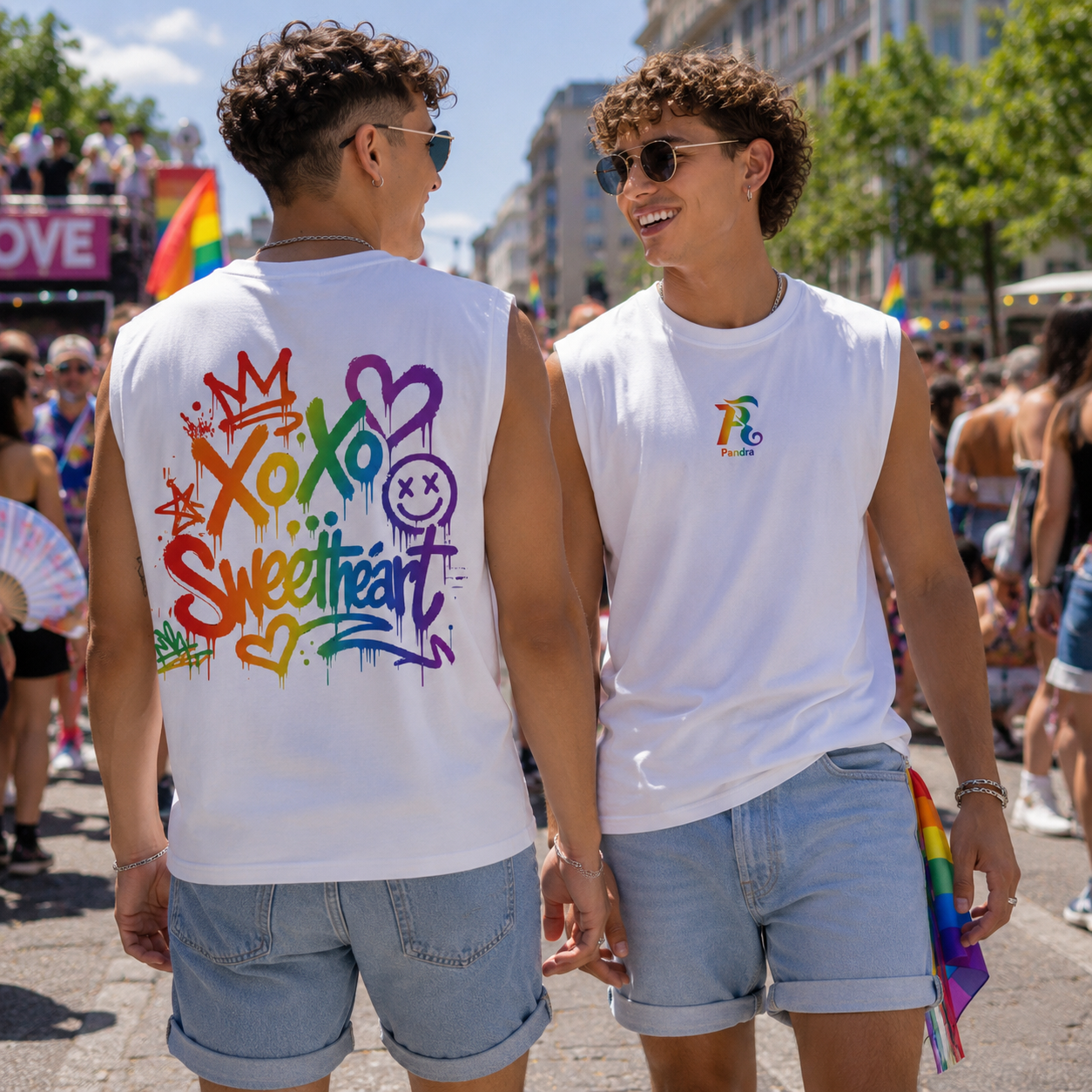 🌈 UNISEX PRIDE EDITION – „XOXO...SWEETHEART“ Sleeveless Tee