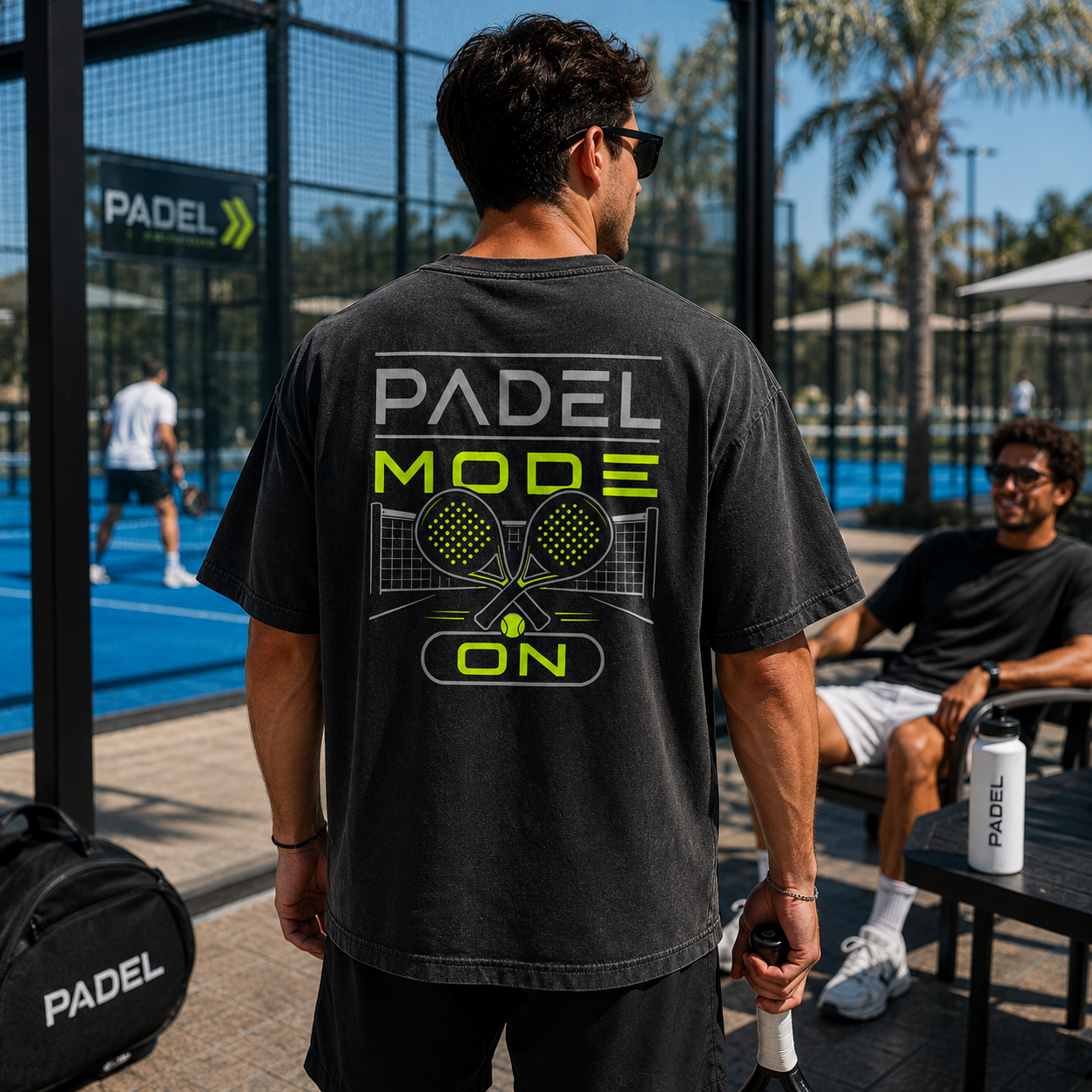 Unisex Premium Oversized Shirt – „Padel Mode on“-Neongelb
