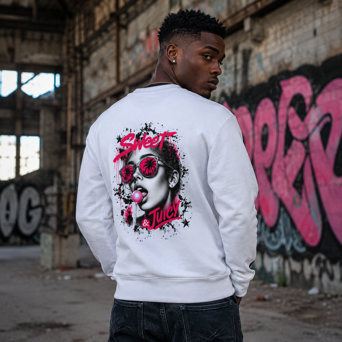 Unisex Premium Organic Statement Sweatshirt – „SWEET & JUICY“